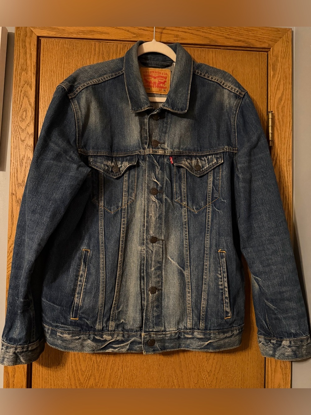 Levi's Vintage Distressed Blue Denim Shirt Jacket